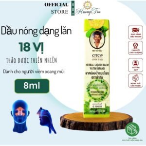 Dầu Lăn Sâm 18 Vị Thảo Dược OTOP Herbal Liqid Balm Yatim Brand 8ml Thái Lan