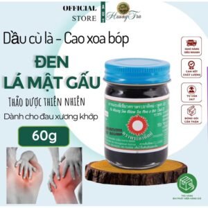 Dầu Cù Là Đen - Cao Xoa Bóp Mật Gấu Hiệu Mặt Trời Đỏ 60g